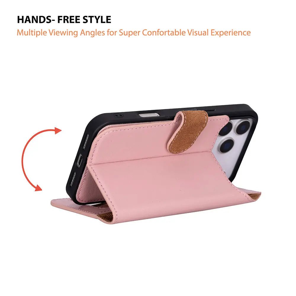 iPhone 17 Pro Max Leather Wallet Case Detachable RFID MagSafe – Magic Series