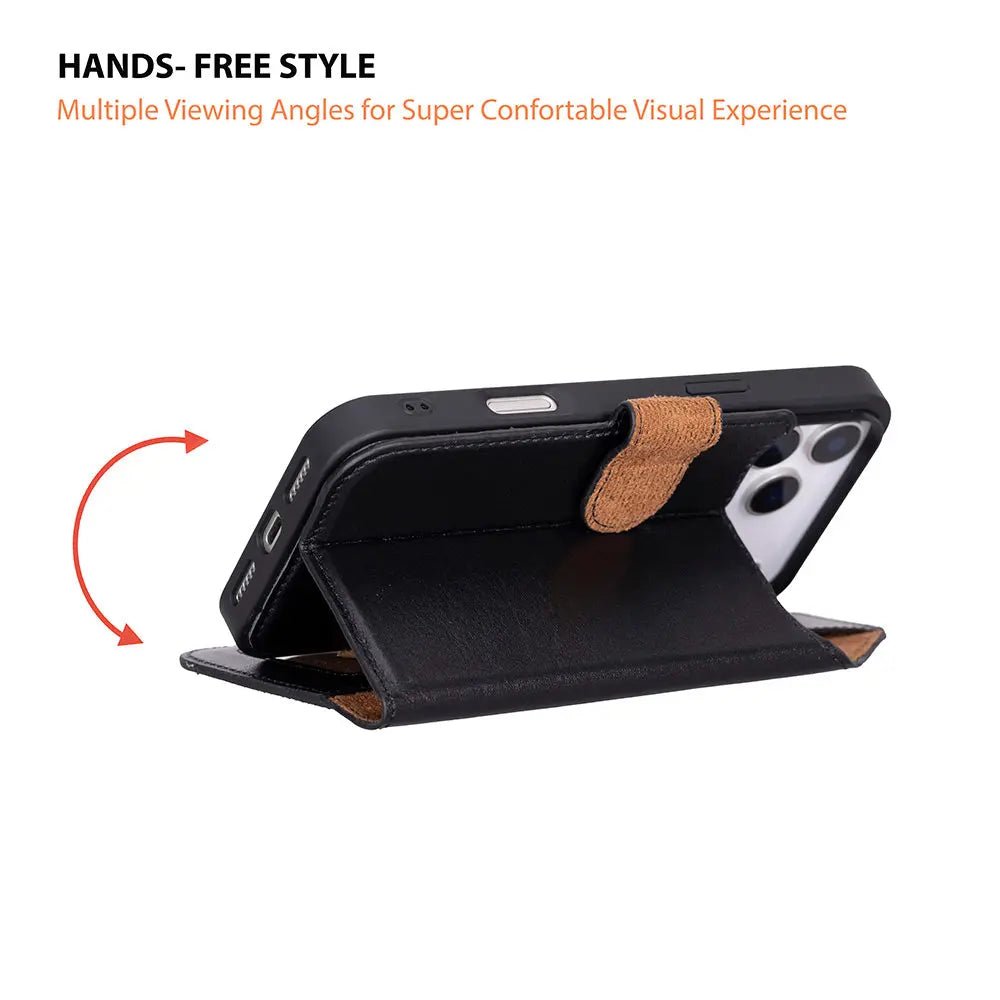 iPhone 17 Pro Max Leather Wallet Case Detachable RFID MagSafe – Magic Series