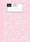 Marble Notebook A5: Pastel Pink Marble Wide Ruled Journal - Paperback