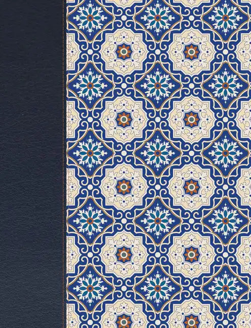 Rvr 1960 Biblia de Apuntes Edición Letra Grande, Piel Fabricada Y Mosaico Crema Y Azul - Hardcover