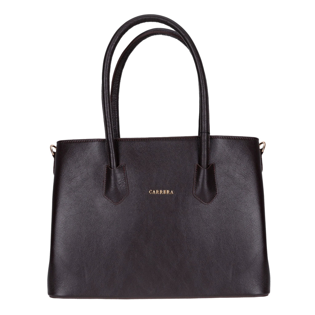 Carrera Novelya Women’s Leather Bag – Full-Grain Calf Leather Top Handle Bag for Elevated Everyday Carry | Minimal & Handcrafted