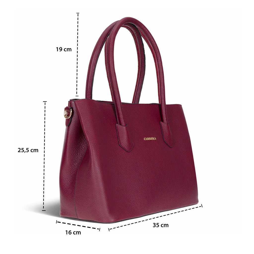 Carrera Novelya Women’s Leather Bag – Full-Grain Calf Leather Top Handle Bag for Elevated Everyday Carry | Minimal & Handcrafted