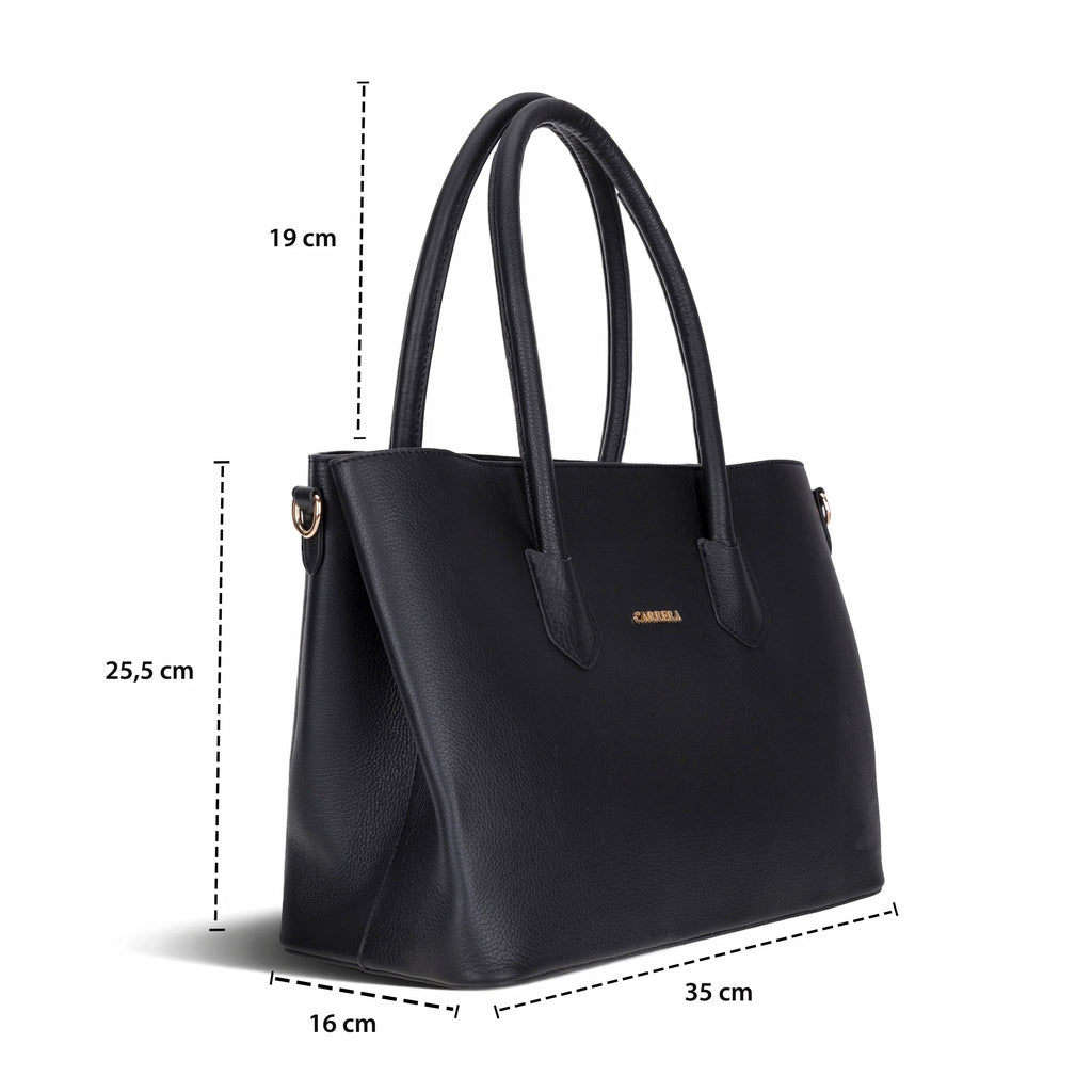 Carrera Novelya Women’s Leather Bag – Full-Grain Calf Leather Top Handle Bag for Elevated Everyday Carry | Minimal & Handcrafted