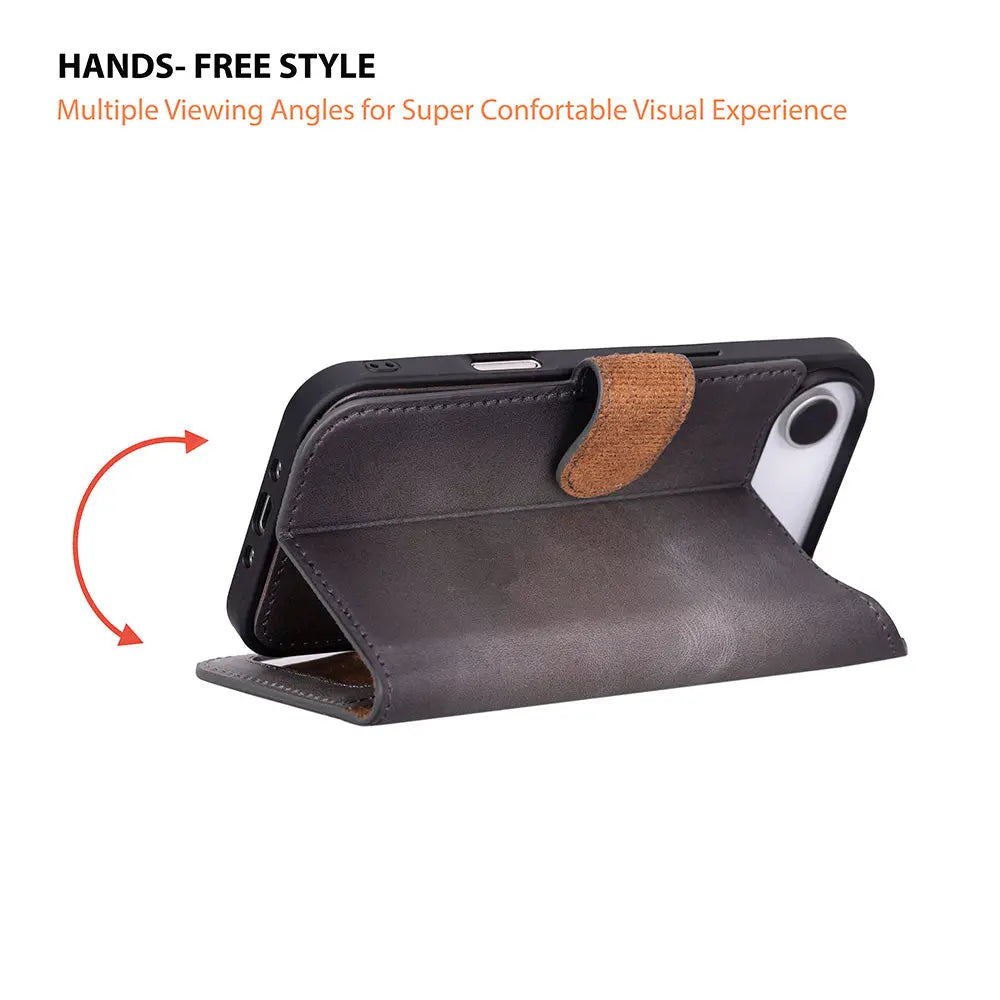 iPhone 17 Air Leather Wallet Case Detachable RFID MagSafe – Magic Series
