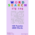 Word Search: Zig Zag, 100 Puzzles, 2800 Words, Volume 13, Compact 5"x8" Size - Paperback