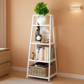 4 Tier Corner Shelf With Metal Frame Tall Bookshelf