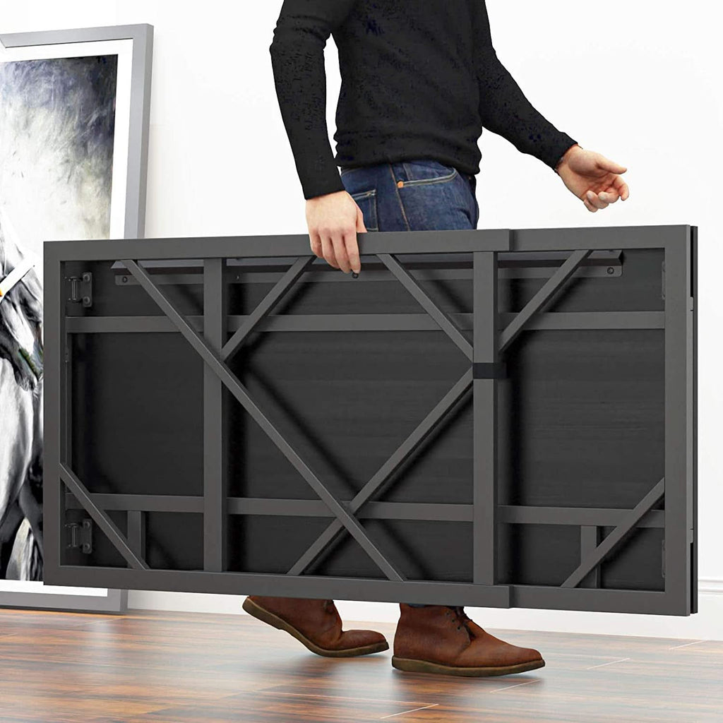 No Assembly Folding Desk for Small Spaces Home Office