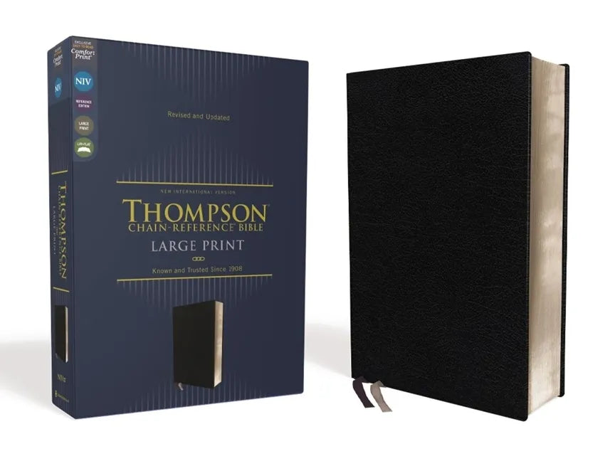 Niv, Thompson Chain-Reference Bible, Large Print, Bonded Leather, Black, Red Letter, Comfort Print - Bonded Leather