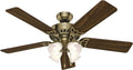 Antique Brass 52 Inch Ceiling Fan With LED Light Kit