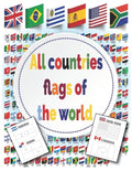 All Countries Flags of The World: Coloring Book - With color guides - Flags Around the world - Paperback