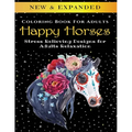 Happy Horses - Adult Coloring Book: Stress Relieving Designs for Adults Relaxation - Paperback