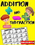 Addition and Subtraction Kindergarten: Learn to Add and Subtract Practice Workbook - Beginner Math Drills - Kindergarten - 1st Grade Workbook Age 5-7 - Paperback