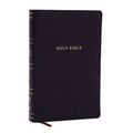 NKJV Personal Size Large Print Bible with 43,000 Cross References, Black Leathersoft, Red Letter, Comfort Print - Imitation Leather
