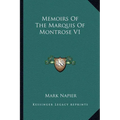 Memoirs Of The Marquis Of Montrose V1 - Paperback