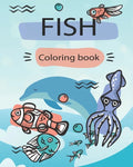 Fish coloring book: - youth and adult fishing Coloring book -Fun time Coloring activity for Kids teenager and adults. - Paperback