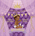 It's a Prince: Baby Shower Guest Book with African American Royal Black Boy Purple Theme, Wishes and Advice for Baby, Personalized with Guest Sign In - Hardcover