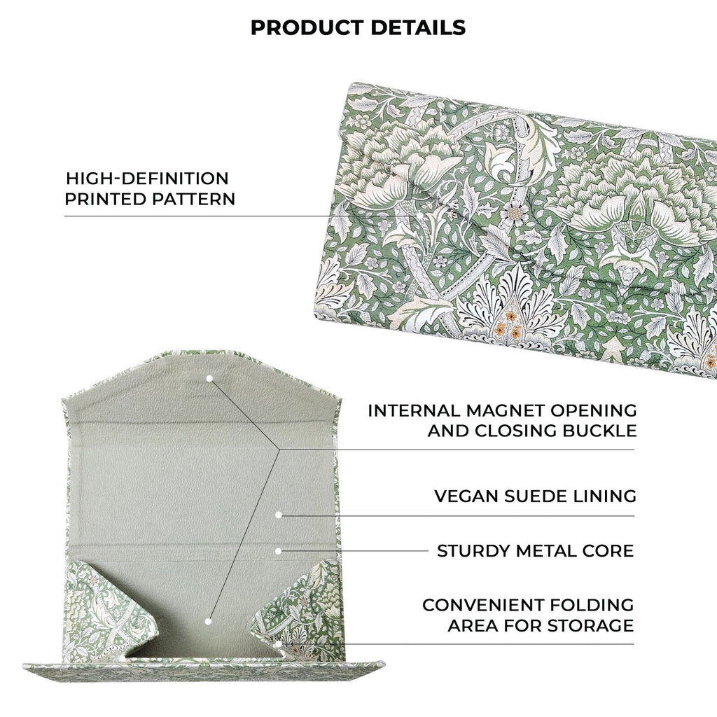Windrush by William Morris Glasses Case - Vegan Leather Folding Hard Shell Case