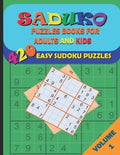Saduko Puzzle Books for Adults and Kids: 420 Easy Puzzles for Beginners Adults and Kids with Answers, Large Print 6 Puzzles/Page - Paperback