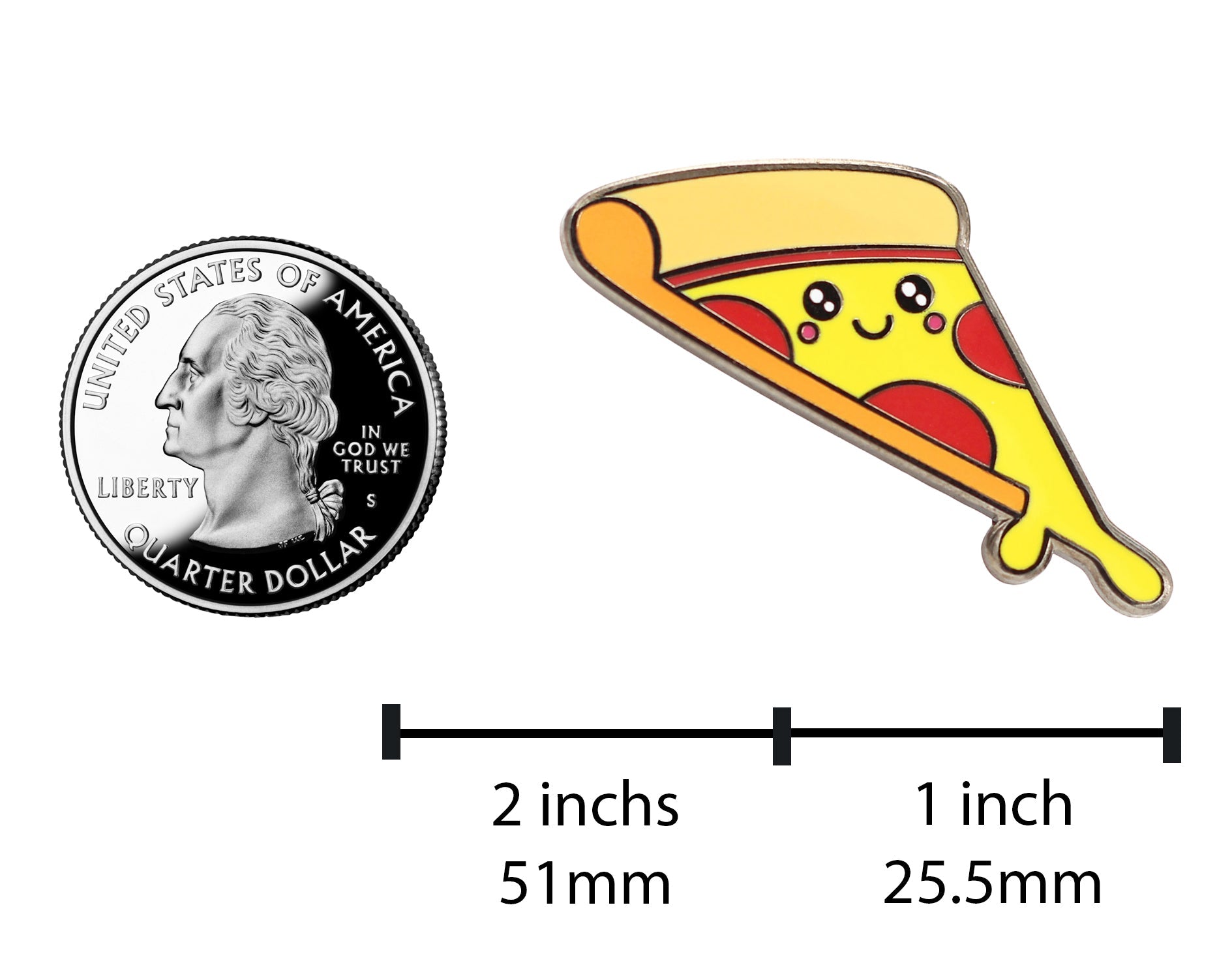 Gooey Pizza - Super Kawaii Food Enamel Pin