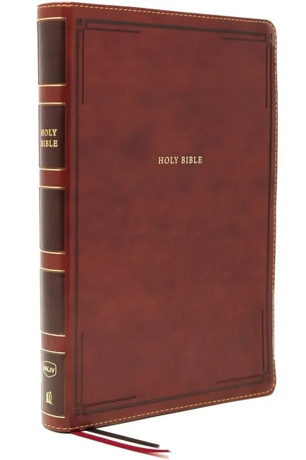 Nkjv, Thinline Bible, Giant Print, Leathersoft, Brown, Thumb Indexed, Red Letter Edition, Comfort Print: Holy Bible, New King James Version - Imitation Leather