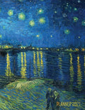 Van Gogh Art Planner 2021: Starry Night Over the Rhone Organizer Calendar Year January - December 2021 (12 Months) Large Artistic Monthly Weekly - Paperback