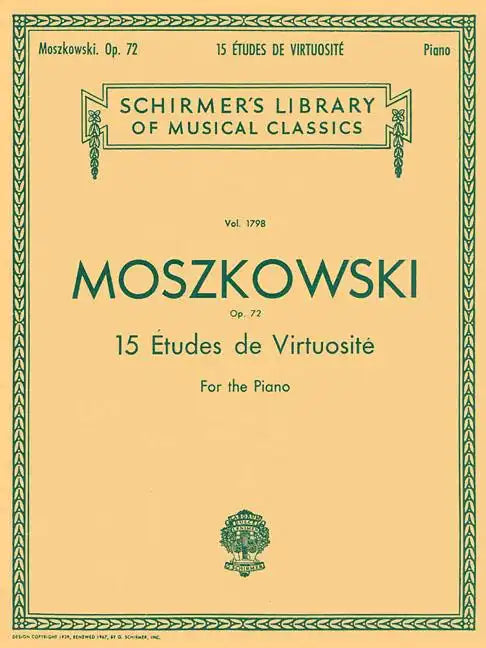 15 Etudes de Virtuosite, Op. 72: Schirmer Library of Classics Volume 1798 Piano Solo - Paperback