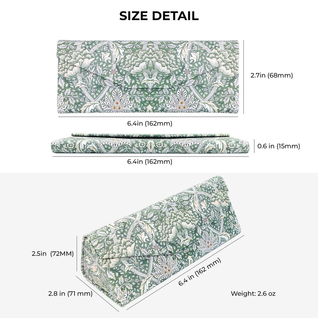 Windrush by William Morris Glasses Case - Vegan Leather Folding Hard Shell Case