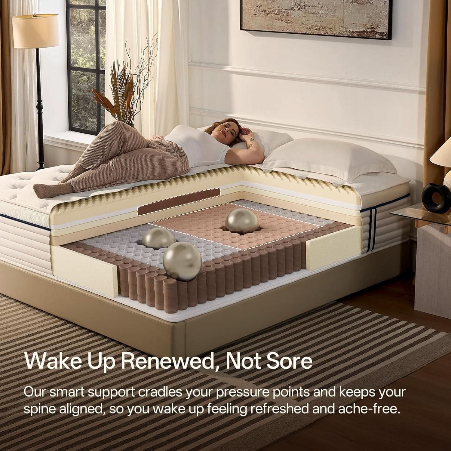 Full Size Memory Foam Hybrid Mattress SerenitySupport