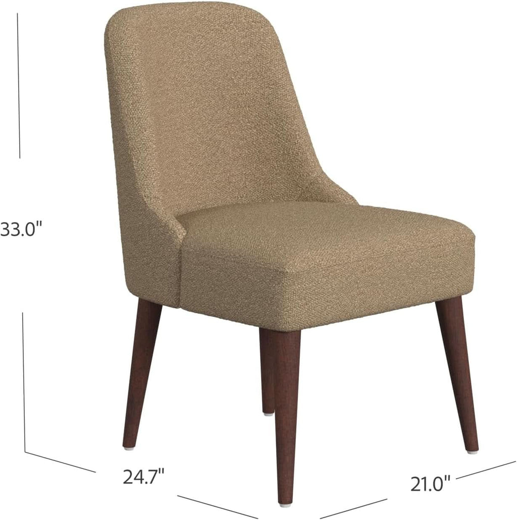 Hemet Gayle Upholstered Side Dining Chair Brown Boucle