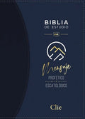 Rvr, Biblia de Estudio del Mensaje Profético Y Escatológico, Leathersoft, Azul, Interior a DOS Colores, Con Índice - Imitation Leather