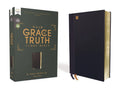 Nasb, the Grace and Truth Study Bible (Trustworthy and Practical Insights), Leathersoft, Navy, Red Letter, 1995 Text, Comfort Print - Imitation Leather