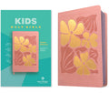 NLT Kids Bible, Thinline Reference Edition (Leatherlike, Tropical Flowers Dusty Pink, Red Letter) - Imitation Leather