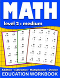 Math education workbook: Daily Mathematics Practice Exercises Maths book level 2 for 3rd 4th 5th... Grades with Addition, Subtraction, Multipli - Paperback