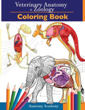 Veterinary & Zoology Coloring Book: 2-in-1 Compilation Incredibly Detailed Self-Test Animal Anatomy Color workbook Perfect Gift for Vet Students and A - Paperback