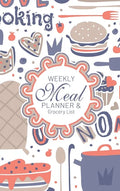 Weekly Meal Planner And Grocery List: Hardcover Book Family Food Menu Prep Journal With Sorted Grocery List - 52 Week 6 x 9 Hardbound Food Strategy No - Hardcover