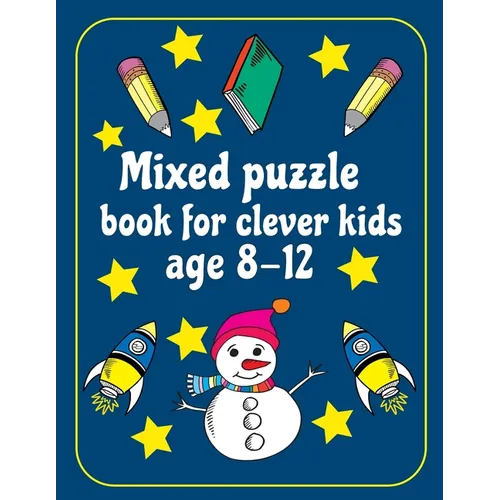 Mixed Puzzle Book for Kids Ages 8-12: kids activity book Word search, Sudoku, Mazes, Brain Training Puzzles For Kids, with Solutions - Paperback