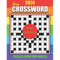 2024 Easy Crossword Puzzles Book for Adults with Solutions: Large Print Easy-Level Crossword Puzzles Book For Puzzle Lovers Adults and Seniors - Paperback