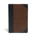 KJV Large Print Personal Size Reference Bible, Black/Brown Leathertouch - Imitation Leather