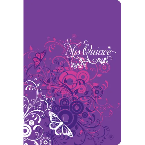 Rvr 1960 Biblia MIS Quince, Amatista Con Mariposas S匇il Piel - Imitation Leather