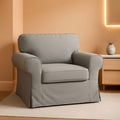 Ektorp Armchair Slipcover Cotton Grey Replacement For IKEA