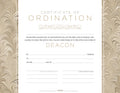 Certificate of Ordination for Deacon - Flat Opaque (Package of 6) - Loose Leaf