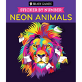 Brain Games - Sticker by Number: Neon Animals - Paperback
