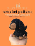 Helium Amigurumi Crochet Pattern Miniature Black Dachshund: Details and Easy Amigurumi Patterns Adorable and Animal Friends Magical Characters to Life - Paperback