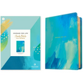 NLT Courage for Life Study Bible for Women, Filament Enabled (Leatherlike, Brushed Aqua Blue) - Imitation Leather