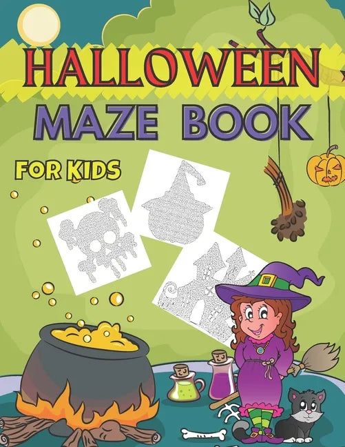 Halloween Maze Book for Kids: Smart and Funny Gift for Boys and Girls, Scary Puzzle Book for Kid - Paperback