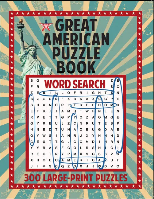 Great American Puzzle Book: 300 Large Print Puzzles - Paperback