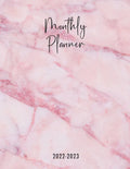 Montlhy Planner 2022-2023: Pink monthly planner to organize your day with mandala drawings - Paperback