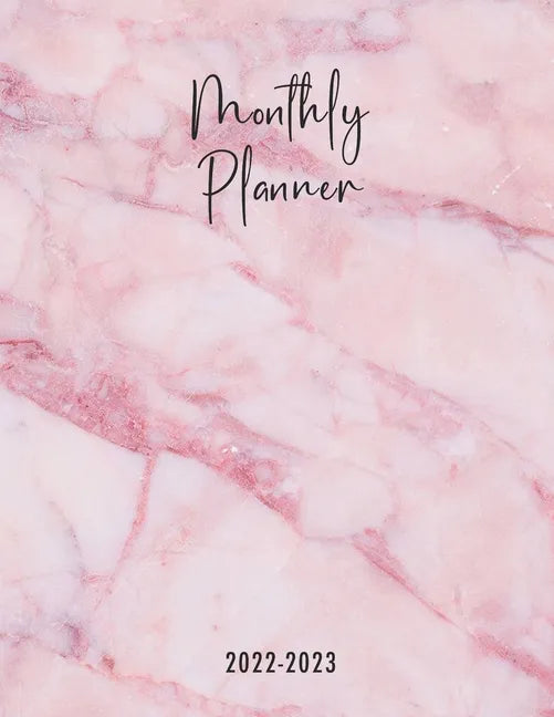 Montlhy Planner 2022-2023: Pink monthly planner to organize your day with mandala drawings - Paperback