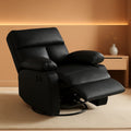 Black Swivel Rocker Recliner For Small Spaces Living Room