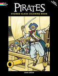 Pirates Stained Glass Coloring Book - Paperback